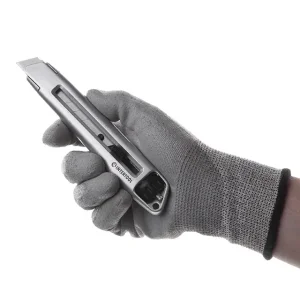 Ніж сегментним 18 мм, металевий, посилений, гвинтова фіксація INTERTOOL (HT-0512) UA