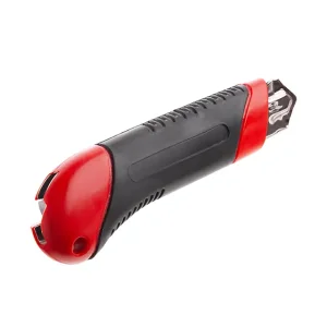 Ніж сегментний, 25 мм, металева напрямна, прогумована ручка INTERTOOL (HT-0526) UA