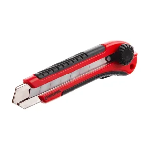 Ніж сегментний, 25 мм, металева напрямна, прогумована ручка INTERTOOL (HT-0526) UA