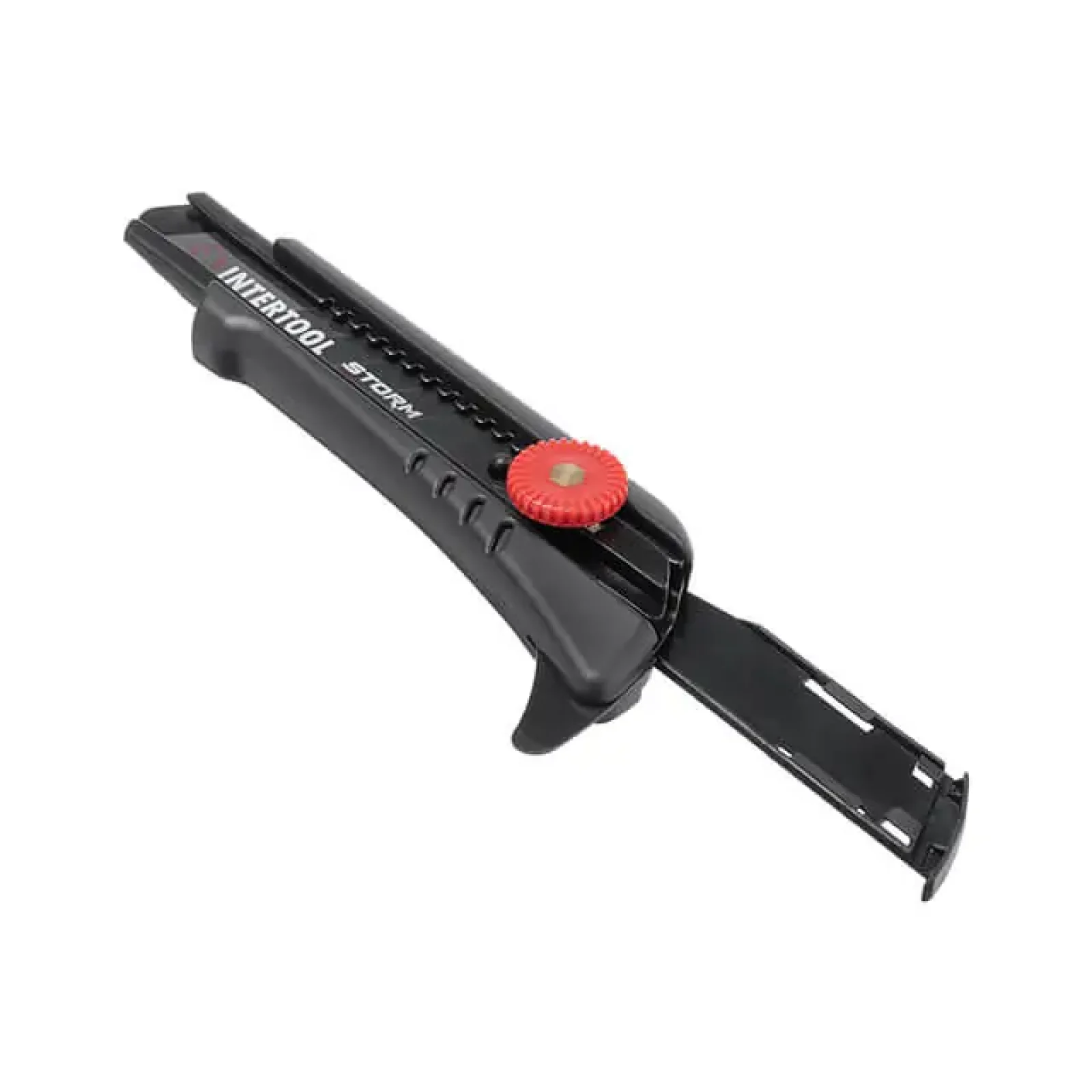 Ніж сегментний для лінолеуму, 18 мм, металева напрямна, гвинтова фіксація STORM INTERTOOL (HT-0539) UA