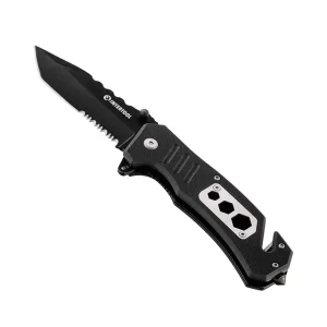 Ніж складаний, 83 мм, з лезом для розрізання ременів INTERTOOL (HT-0599) UA