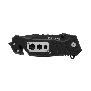 Ніж складаний, 83 мм, з лезом для розрізання ременів INTERTOOL (HT-0599) UA