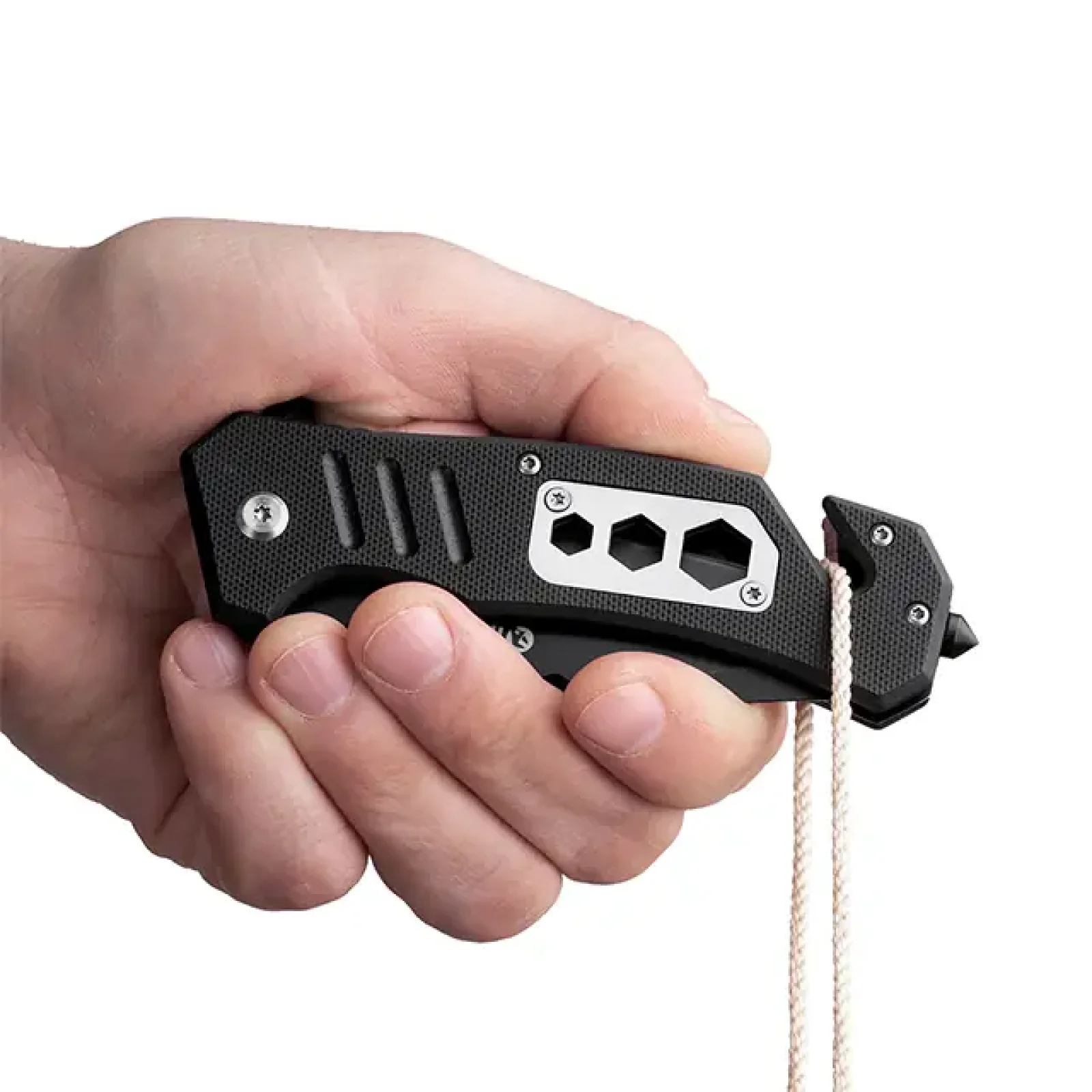 Ніж складаний, 83 мм, з лезом для розрізання ременів INTERTOOL (HT-0599) UA