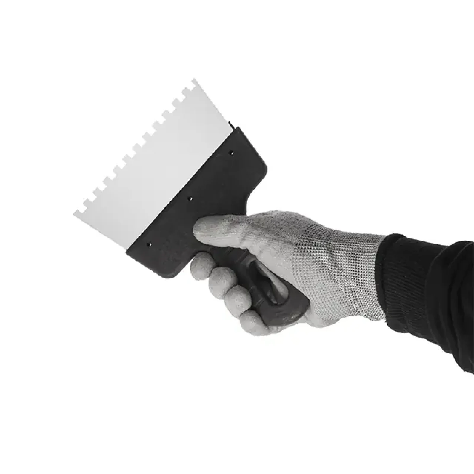 Шпатель із нержавіючої сталі, 150 мм, зуб: 6×6 мм INTERTOOL (KT-2156) UA