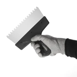 Шпатель із нержавіючої сталі, 200 мм, зуб: 6×6 мм INTERTOOL (KT-2206) UA