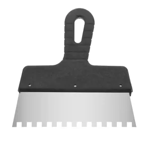 Шпатель із нержавіючої сталі, 200 мм, зуб: 8×8 мм INTERTOOL (KT-2208) UA