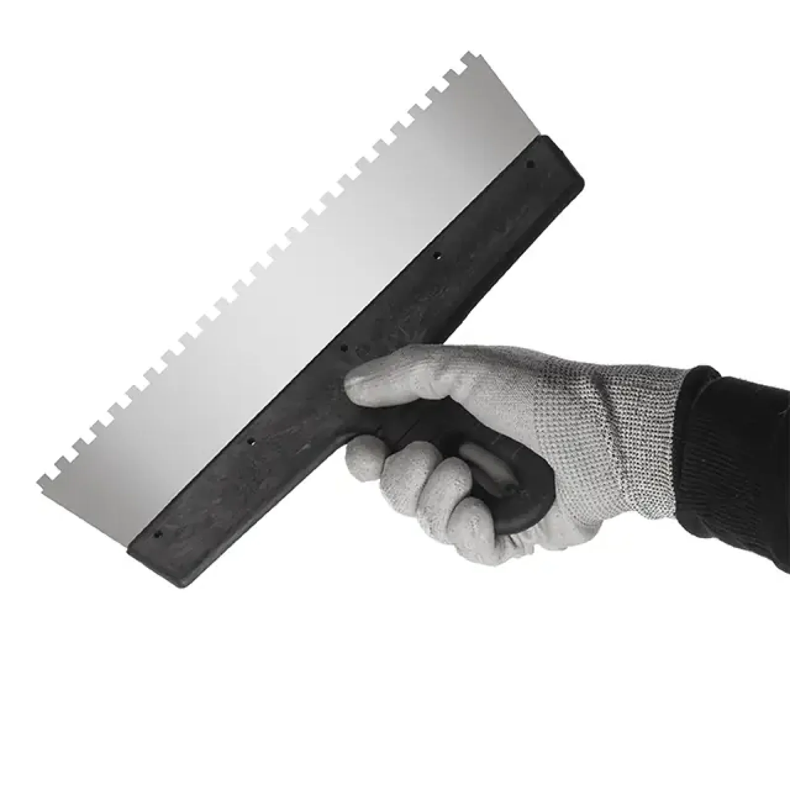 Шпатель із нержавіючої сталі, 300 мм, зуб: 6×6 мм INTERTOOL (KT-2306) UA