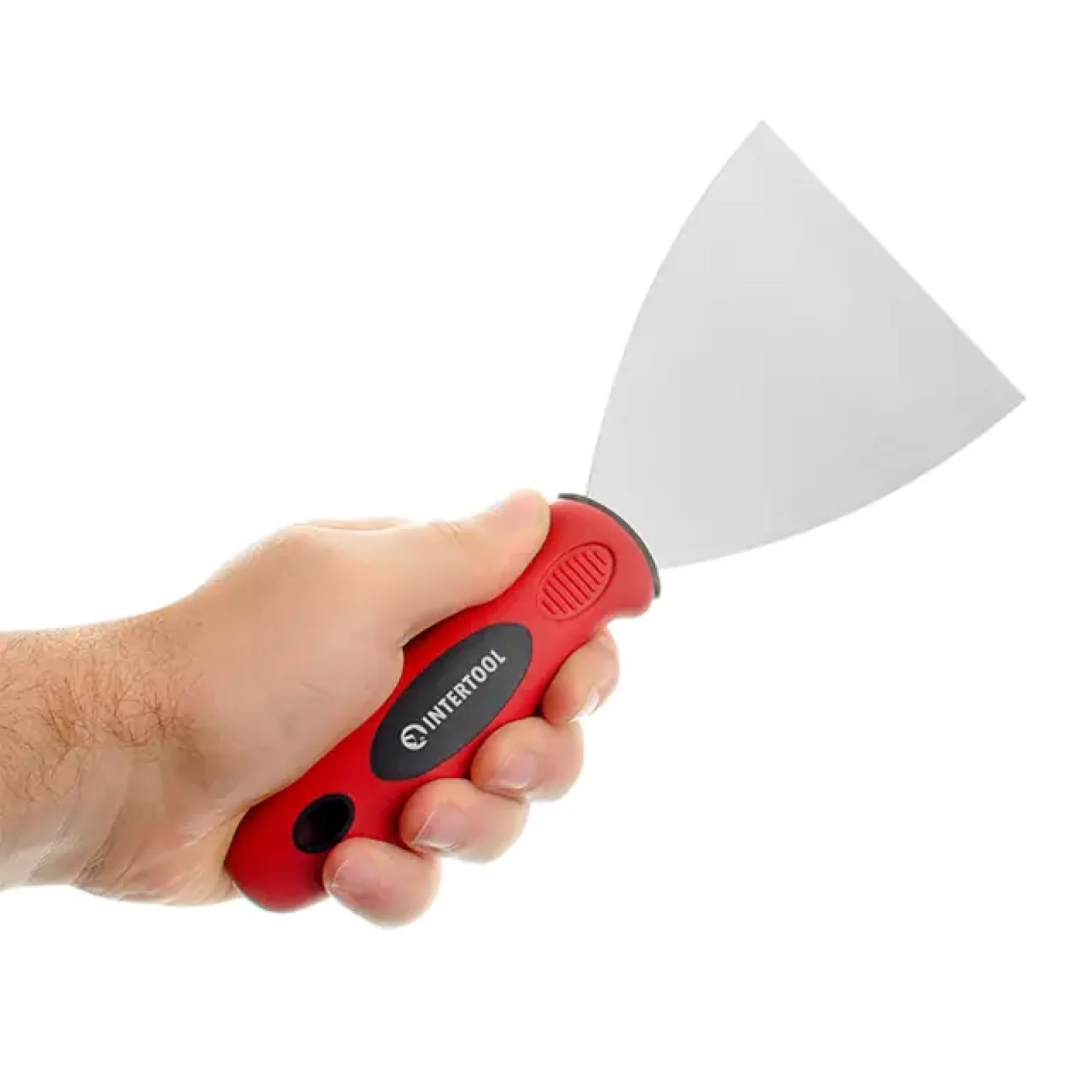 Шпатель із нержавіючої сталі, 100 мм, професійний INTERTOOL (KT-2610) UA