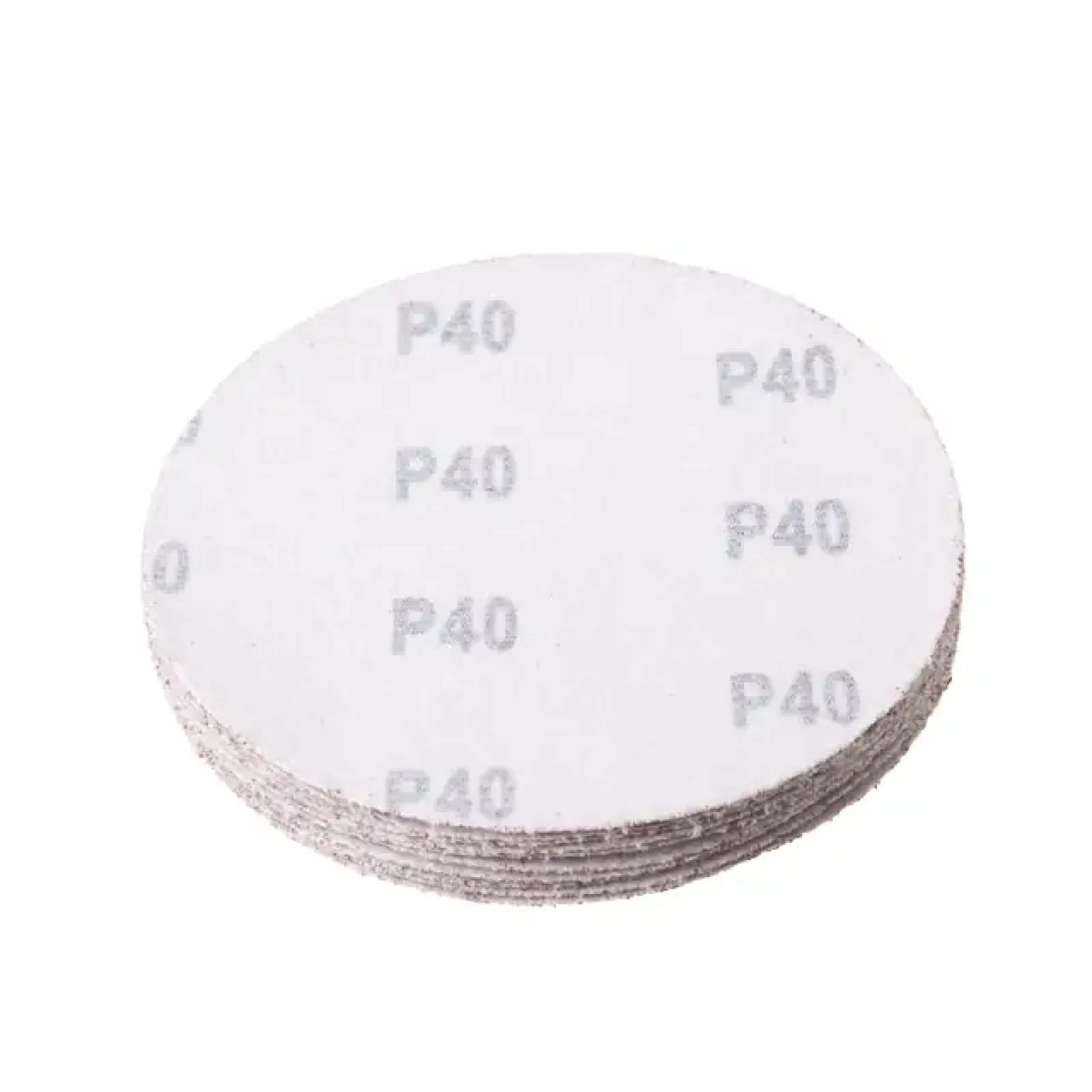 Круг наждаковий на липучці 125 мм, папір клас С, щільність 120 г/м², К40, 10 од. INTERTOOL (BT-0504) UA