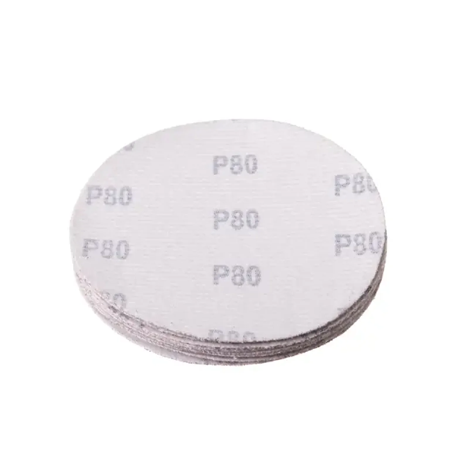 Круг наждаковий на липучці 125 мм, папір клас С, щільність 120 г/м², К80, 10 од. INTERTOOL (BT-0508) UA