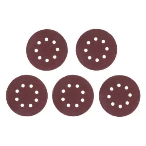 Круг наждаковий на липучці з отворами 125 мм, папір клас С, щільність 140 г/м², К36, 5 од. INTERTOOL (BT-0582) UA