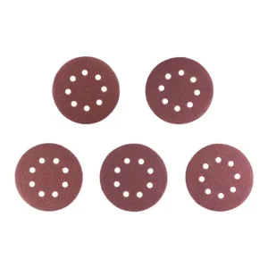 Круг наждаковий на липучці з отворами 125 мм, папір клас С, щільність 140 г/м², К40, 5 од. INTERTOOL (BT-0583) UA