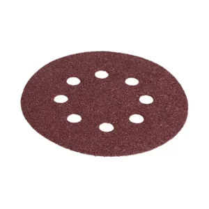 Круг наждаковий на липучці з отворами 125 мм, папір клас С, щільність 140 г/м², К60, 5 од. INTERTOOL (BT-0584) UA