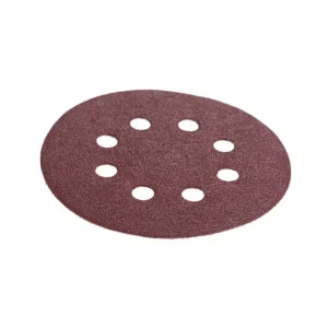 Круг наждаковий на липучці з отворами 125 мм, папір клас С, щільність 140 г/м², К80, 5 од. INTERTOOL (BT-0585) UA