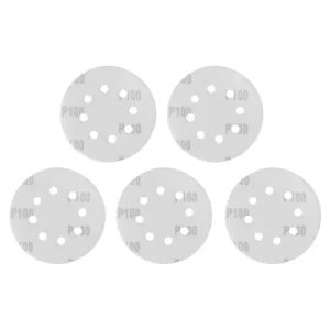 Круг наждаковий на липучці з отворами 125 мм, папір клас С, щільність 140 г/м², К100, 5 од. INTERTOOL (BT-0586) UA