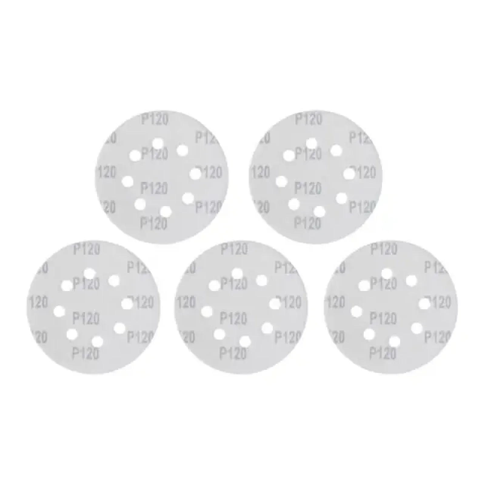 Круг наждаковий на липучці з отворами 125 мм, папір клас С, щільність 140 г/м², К120, 5 од. INTERTOOL (BT-0587) UA