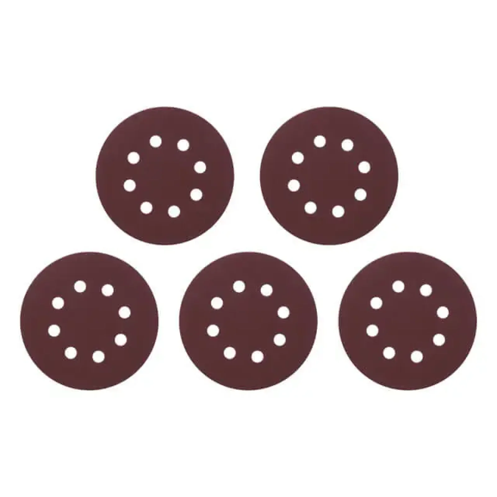 Круг наждаковий на липучці з отворами 125 мм, папір клас С, щільність 140 г/м², К180, 5 од. INTERTOOL (BT-0589) UA