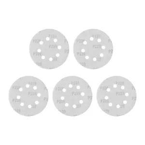 Круг наждаковий на липучці з отворами 125 мм, папір клас С, щільність 140 г/м², К220, 5 од. INTERTOOL (BT-0590) UA