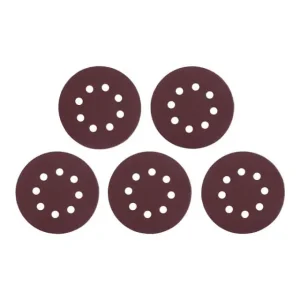 Круг наждаковий на липучці з отворами 125 мм, папір клас С, щільність 140 г/м², К220, 5 од. INTERTOOL (BT-0590) UA