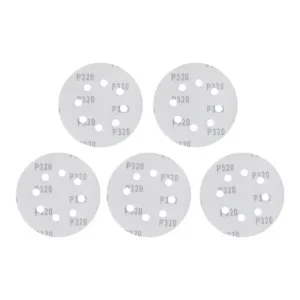 Круг наждаковий на липучці з отворами 125 мм, папір клас С, щільність 140 г/м², К320, 5 од. INTERTOOL (BT-0592) UA