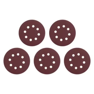 Круг наждаковий на липучці з отворами 125 мм, папір клас С, щільність 140 г/м², К400, 5 од. INTERTOOL (BT-0593) UA