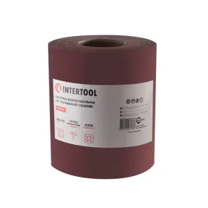 Шкурка шліфувальна, тканинна основа, К320, 200 мм × 50 м INTERTOOL (BT-0726) UA