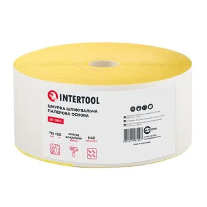 Шкурка шліфувальна, паперова основа, К40, 115 мм × 50 м INTERTOOL (BT-0814) UA