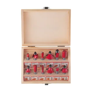 Набір фрез кінцевих по деревині, 12 шт. INTERTOOL (HT-0071) UA