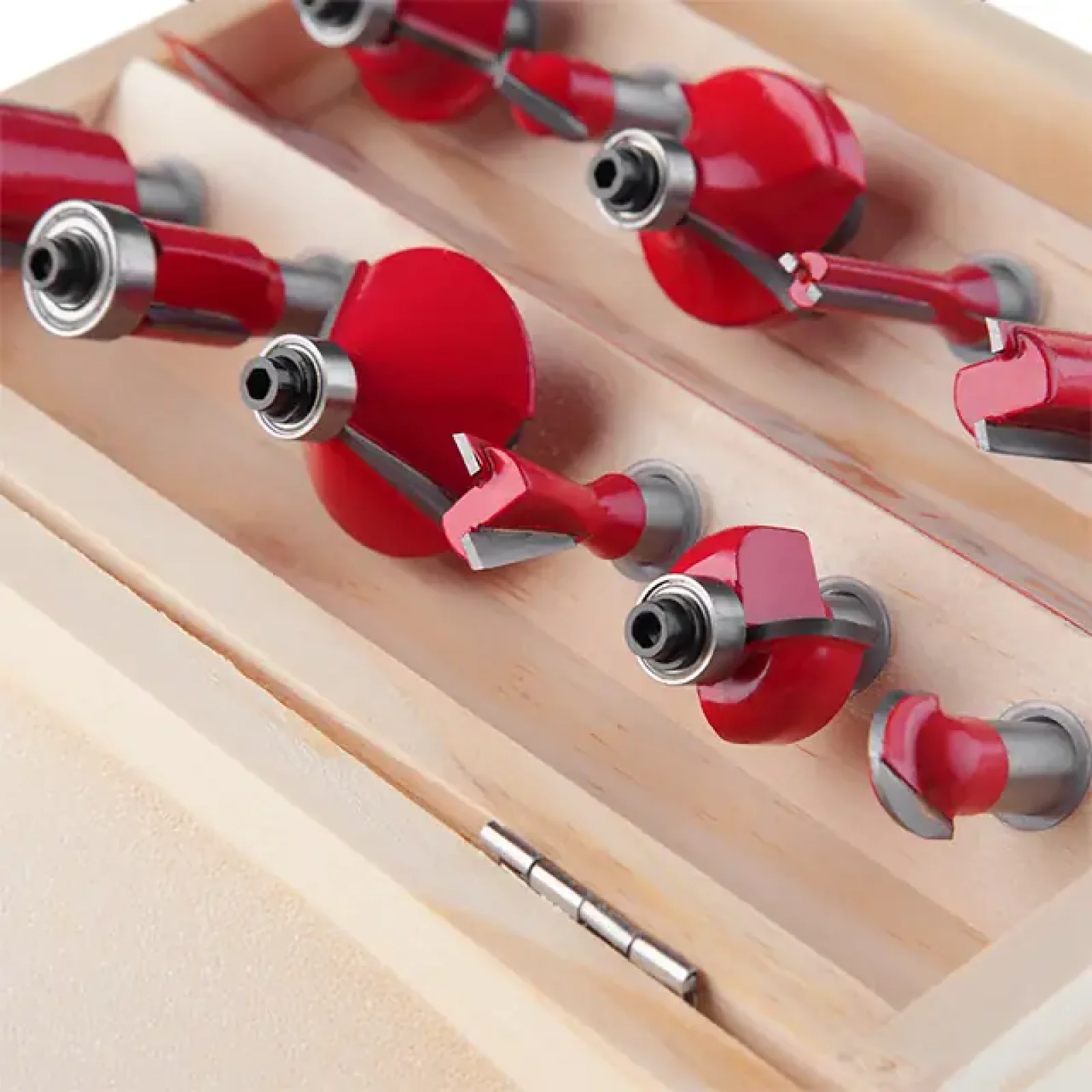 Набір фрез кінцевих по деревині, 12 шт. INTERTOOL (HT-0071) UA