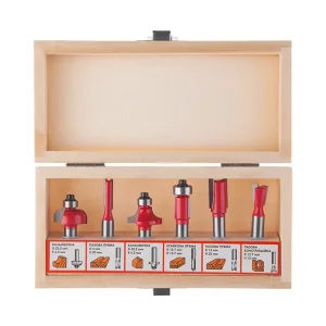 Набір фрез кінцевих по деревині, 6 шт. INTERTOOL (HT-0072) UA