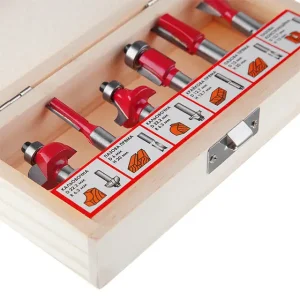 Набір фрез кінцевих по деревині, 6 шт. INTERTOOL (HT-0072) UA