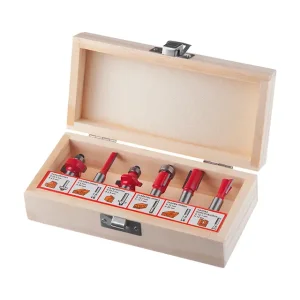 Набір фрез кінцевих по деревині, 6 шт. INTERTOOL (HT-0072) UA