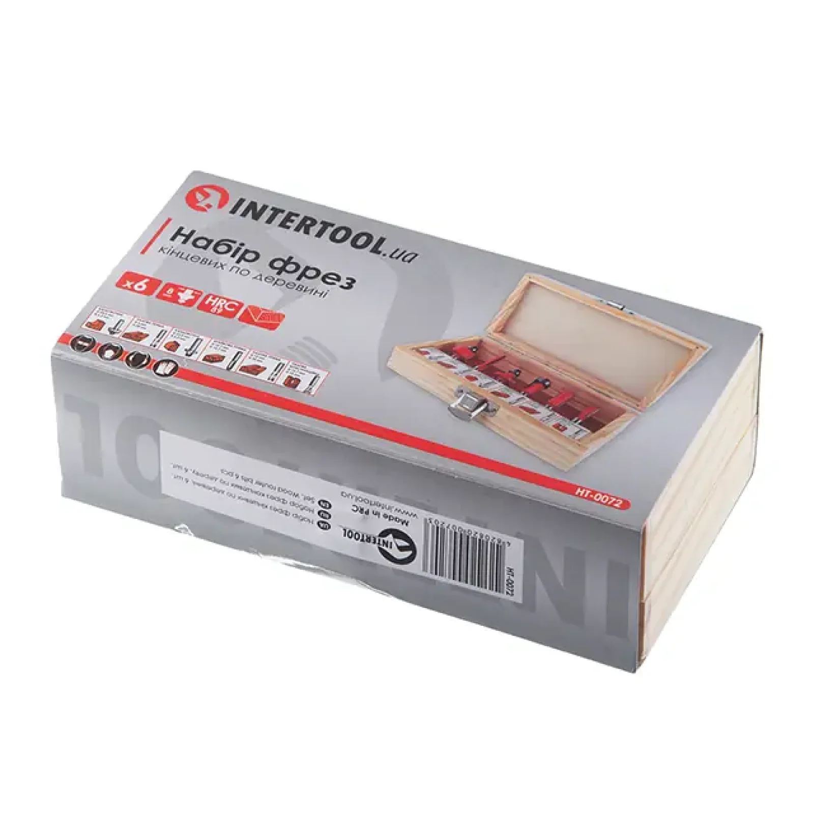 Набір фрез кінцевих по деревині, 6 шт. INTERTOOL (HT-0072) UA