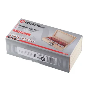 Набір фрез кінцевих по деревині, 6 шт. INTERTOOL (HT-0072) UA