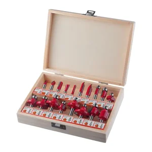 Набір фрез кінцевих по деревині, 18 шт. INTERTOOL (HT-0073) UA