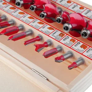 Набір фрез кінцевих по деревині, 18 шт. INTERTOOL (HT-0073) UA