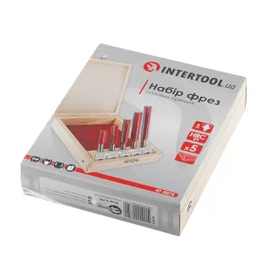 Набір фрез пазових прямих, 5 шт. INTERTOOL (HT-0075) UA