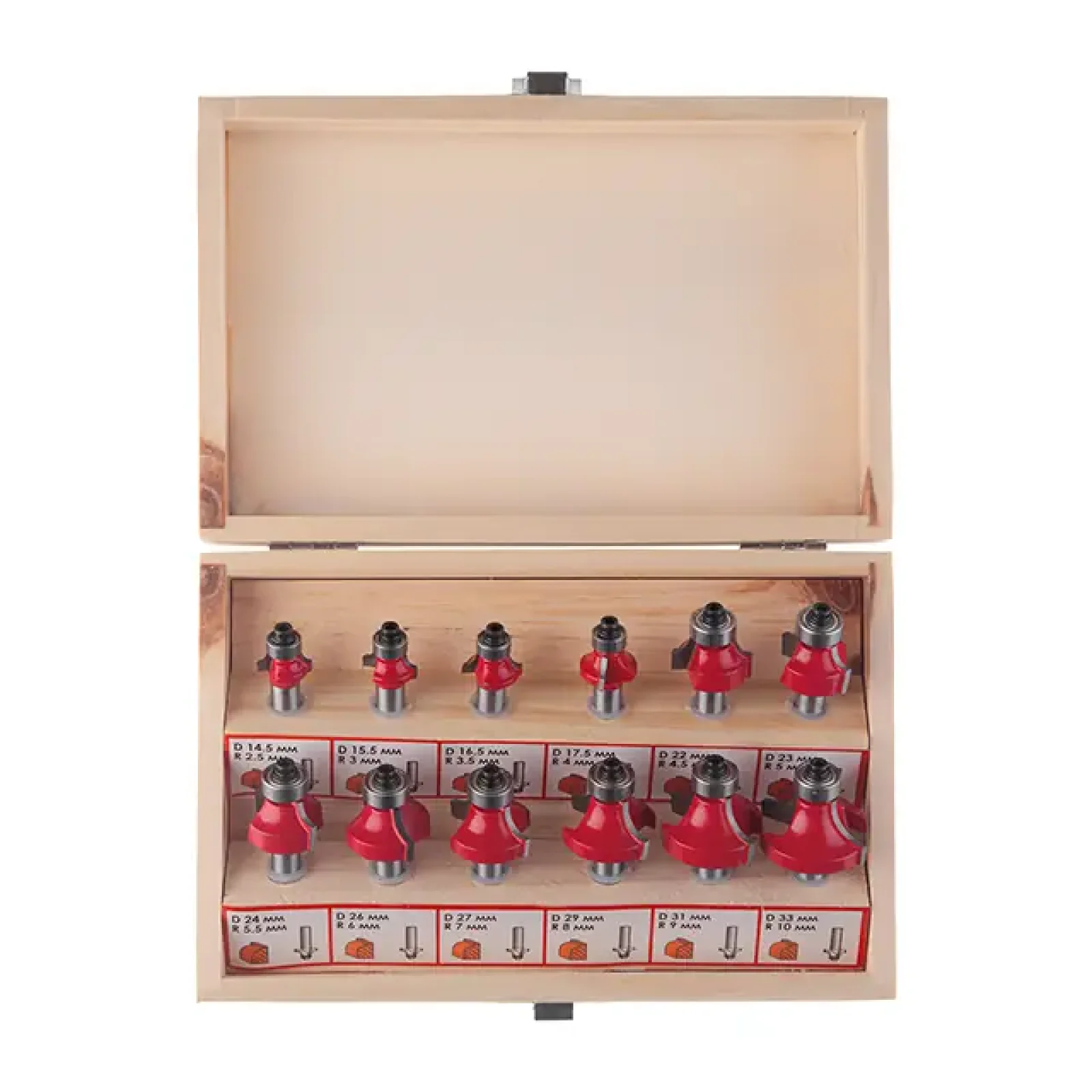 Набір фрез кальовочних, 12 шт. INTERTOOL (HT-0077) UA