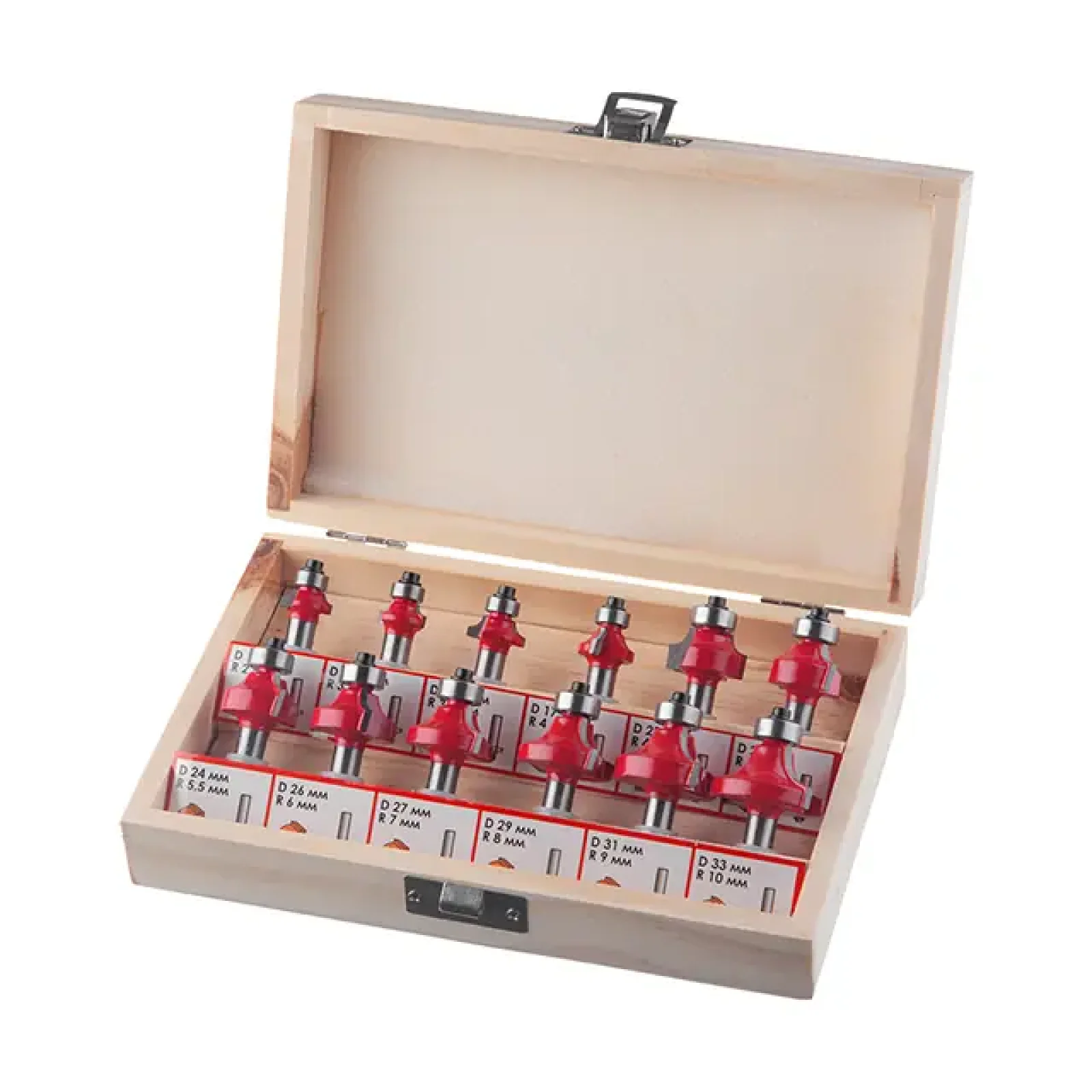 Набір фрез кальовочних, 12 шт. INTERTOOL (HT-0077) UA