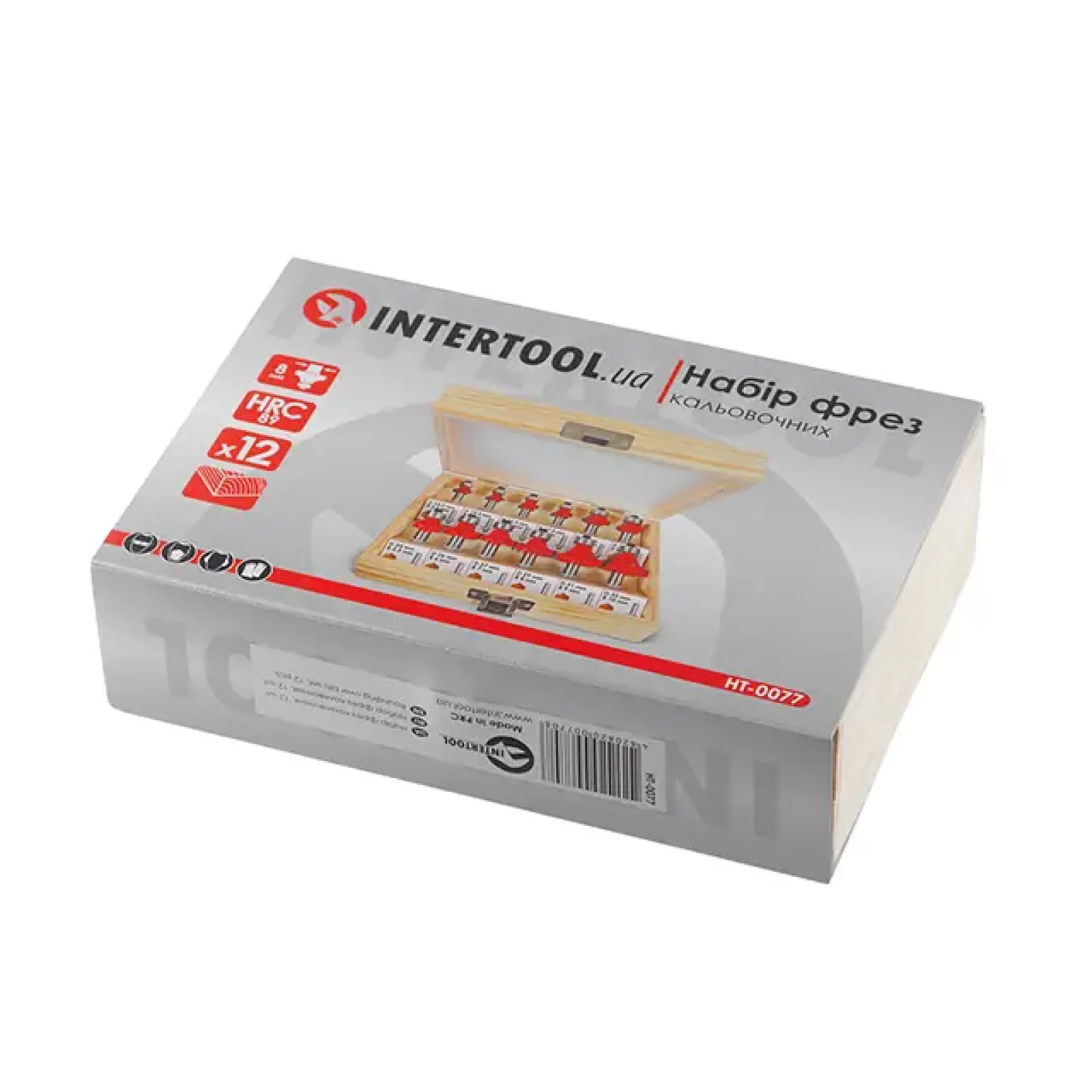 Набір фрез кальовочних, 12 шт. INTERTOOL (HT-0077) UA