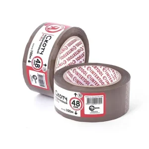 Скотч коричневий, 100 м × 48 мм, 44 мкм INTERTOOL (KT-0913) UA