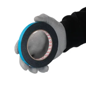 Стрічка клейка двостороння, автомобільна, 5 м, 12×1 мм, чорна, спінений поліетилен INTERTOOL (KT-0811) UA