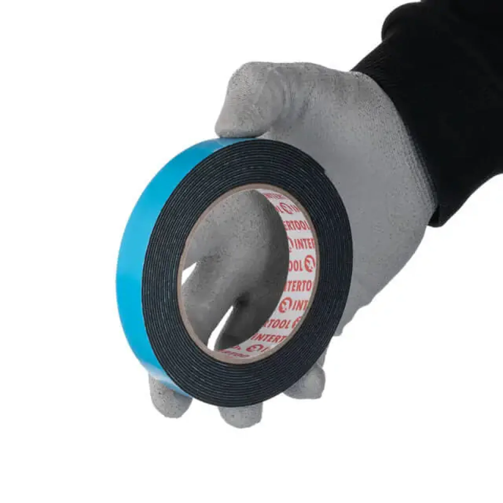 Стрічка клейка двостороння, автомобільна, 5 м, 19×1 мм, чорна, спінений поліетилен INTERTOOL (KT-0812) UA