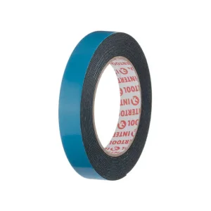 Стрічка клейка двостороння, автомобільна, 5 м, 19×1 мм, чорна, спінений поліетилен INTERTOOL (KT-0812) UA