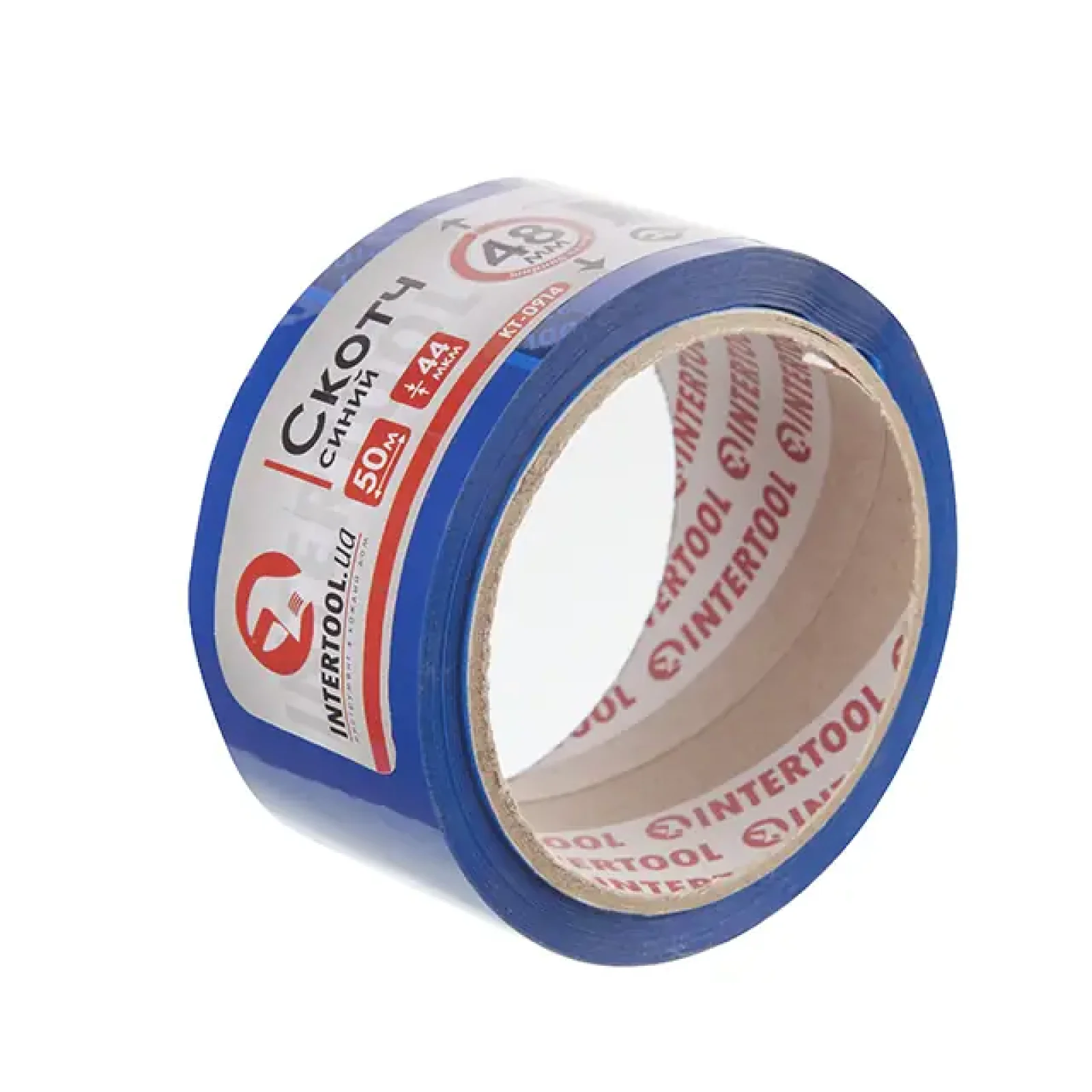 Скотч синій, 50 м × 48 мм, 44 мкм INTERTOOL (KT-0914) UA