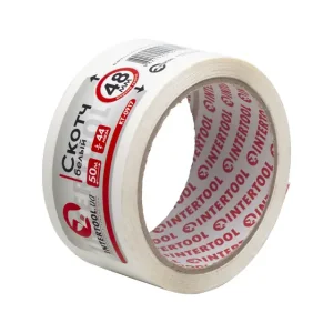 Скотч білий, 50 м × 48 мм, 44 мкм INTERTOOL (KT-0917) UA