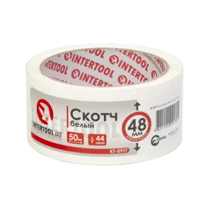 Скотч білий, 50 м × 48 мм, 44 мкм INTERTOOL (KT-0917) UA