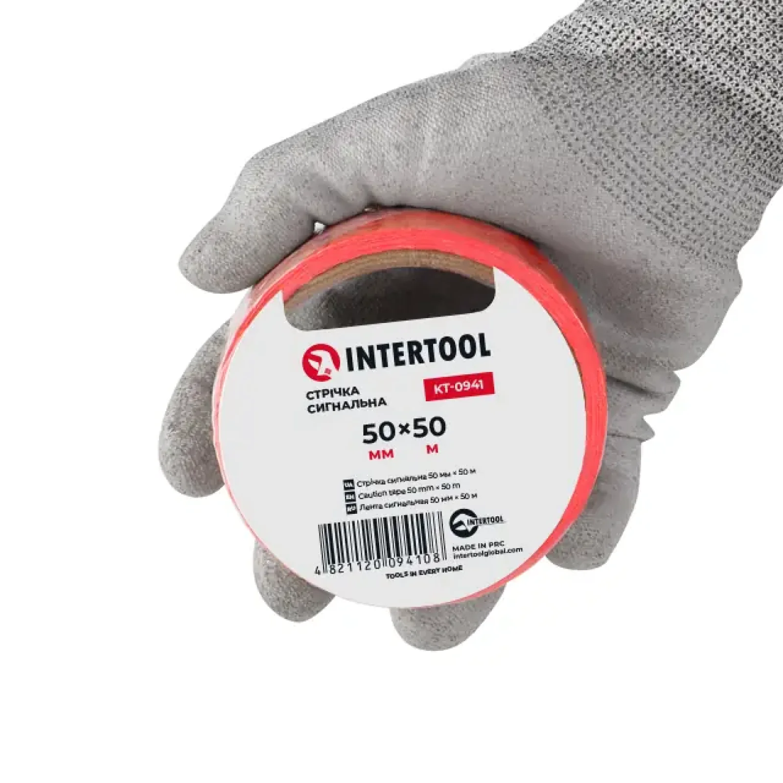 Стрічка сигнальна, 50 м, 50 мм INTERTOOL (KT-0941) UA