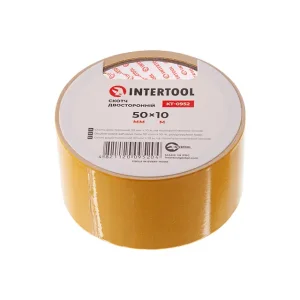 Скотч двосторонній, 10 м, 50 мм, на поліпропіленовій основі INTERTOOL (KT-0952) UA