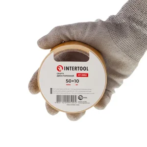 Скотч двосторонній, 10 м, 50 мм, на поліпропіленовій основі INTERTOOL (KT-0952) UA